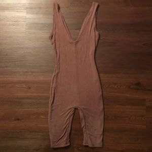 Naked wardrobe mocha Capri jumpsuit